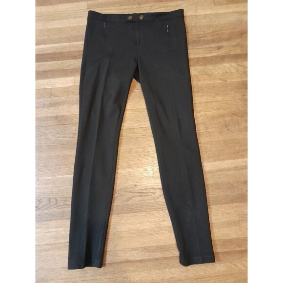 Vince Formal Stretch Capsule Quality Stretch Work Event Sz 6 Pants Black Pocket - Picture 1 of 6